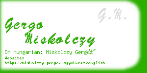 gergo miskolczy business card